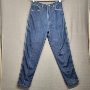 Vintage Gitano Jeans Womens 14 Long Blue Denim High Rise Zip Coin Pocket 90s